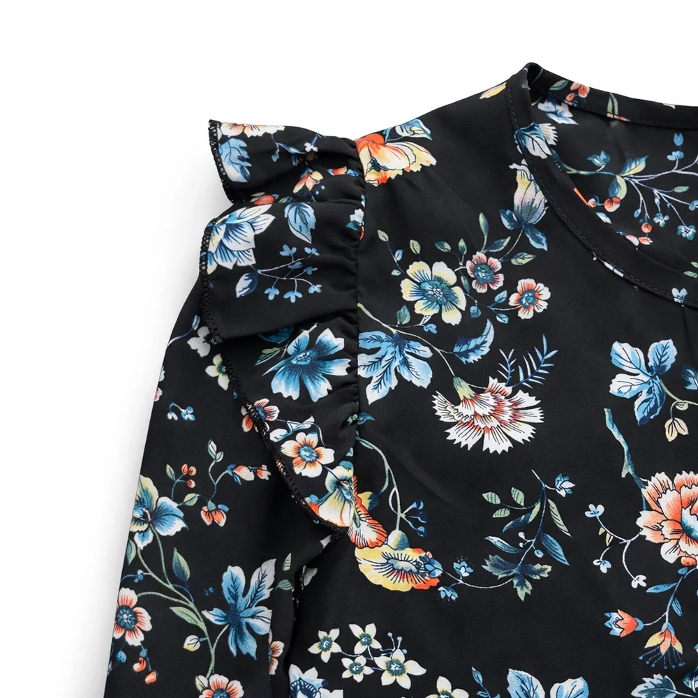 Counterparts Black Floral Blouse - Picture 4 of 4